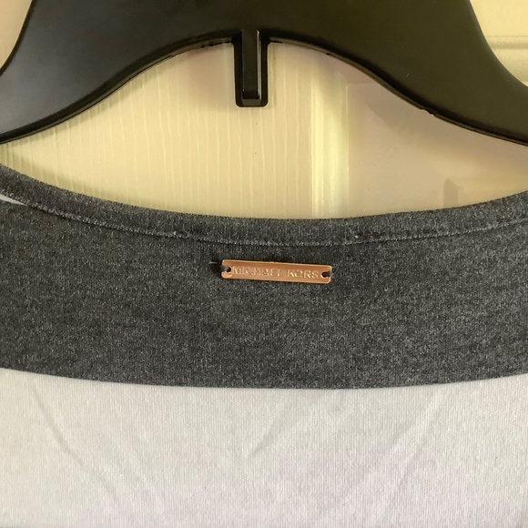 Michael Kors Sleeveless Wide Striped Maxi Dress Grey White SZ XL - Picture 11 of 13